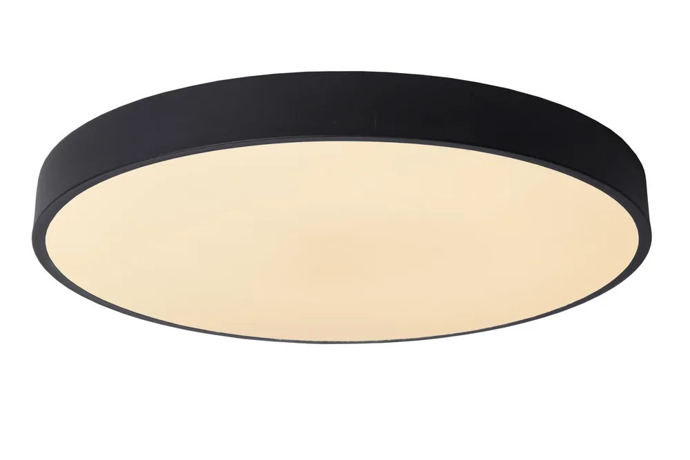 Lucide UNAR – Plafonnière – Ø 49,5 cm – LED Dimb. – 1x36W 2700K – Zwart Premium