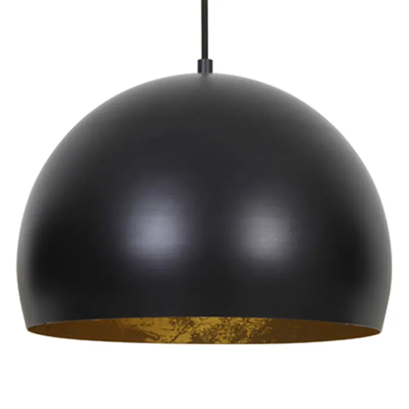 Alleen Vandaag Retro zwart met gouden hanglamp bolvormig Light & Living Jaicey