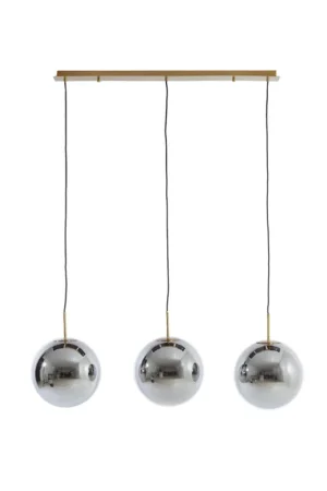 Zilverkleurige bolvormige hanglamp Light & Living Medina Superprijs