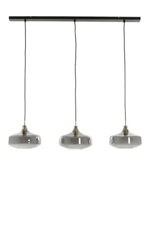 Tijdelijk Beschikbaar Grijze glazen hanglamp trio Light & Living Solna