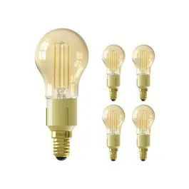 Voordeelpak 5x Calex Smart Tuya Wifi E14 Kogel Filament 4.5W 400lm - 818-830 Afstembaar Wit | Dimbaar - Vervangt 40W Meest Verkocht