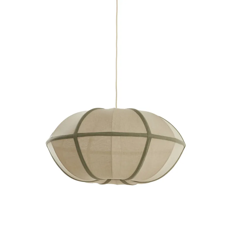 Textiel hanglamp olijfgroen sfeervol Light & Living Mirelys Fabrieksprijs