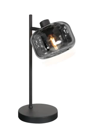 Rookglas bureaulamp zwart Mexlite Tenebris Koop Online
