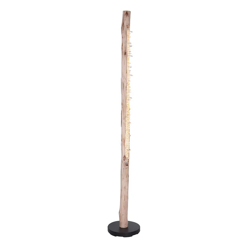 Hete Deal Landelijke zwart metalen vloerlamp Globo Felicitas