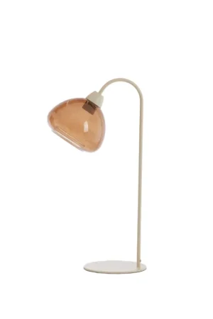 Amberkleurige glazen tafellamp Light & Living Bisho Rechtstreeks Van De Fabrikant