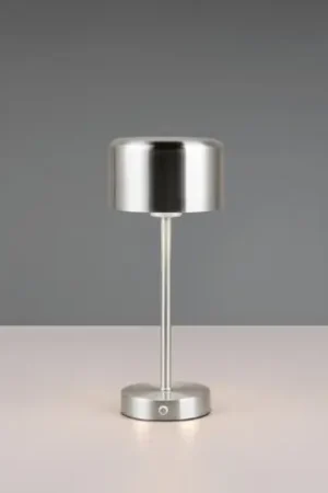 Weekendaanbieding Oplaadbare tafellamp Jeff staal