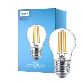 Meest Verkocht Philips Corepro LED Lustre E27 Kogel Filament Helder 6.5W 806lm - 827 Zeer Warm Wit | Vervangt 60W