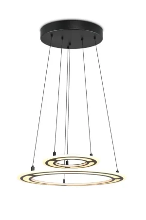 Alleen Vandaag TRIO Select, Hanglamp Cromer mat zwart 53 watt
