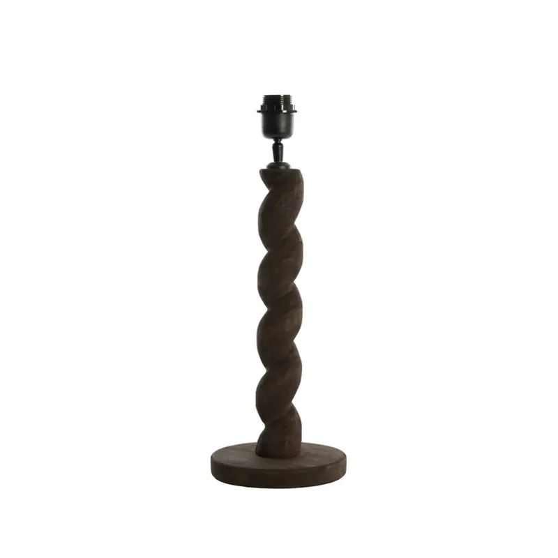 Uitverkoop Zwarte gedraaide lampenvoet Light & Living Nanno