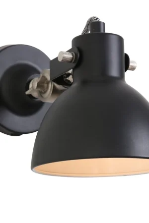 Wandlamp Mexlite Cera 7647ZW zwart Tijdelijk Beschikbaar
