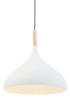Scandinavische hanglamp met hout Mexlite Bjorr Meest Verkocht