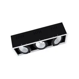 Ledvance LED Spot Vierkant Multi Kantelbaar Zwart-Wit 2x30W 5400lm 38D - 830 Warm Wit | Zaagmaat 475x160mm Rechtstreeks Van De Fabrikant