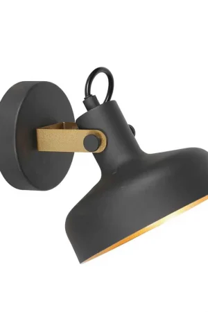 Metalen zwarte wandlamp industrieel Mexlite Prato Alleen Vandaag