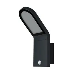 Aanbieding Ledvance LED Wandlamp Endura Stijl Wand Donker Grijs 12W 740lm - 830 Warm Wit | Bewegings- en lichtsensor
