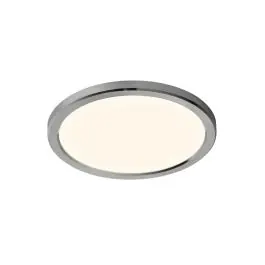 Gereduceerde Prijs Nordlux LED Plafondlamp Oja 29 Wit en Chroom 14.5W 1600lm - 830-840 CCT | 300mm - IP54 - Nachtmodus