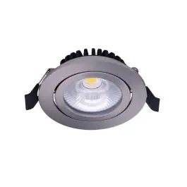 Exclusieve Aanbieding Noxion LED Kantelbaar Slim Spot Zilver Rond 6W 350lm 60D - 920-930 Dim To Warm | 85mm - IP54 - Dimbaar - Beste Kleurweergave