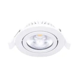 Noxion LED Kantelbaar Slim Spot Wit Rond 6W 520lm 60D - 927 Zeer Warm Wit | 85mm - IP54 - Dimbaar - Beste Kleurweergave Nieuw