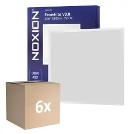 Rechtstreeks Van De Fabrikant Voordeelpak 6x Noxion LED Paneel Ecowhite V3.0 36W 3800lm - 865 Daglicht | 60x60cm