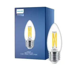 Rechtstreeks Van De Fabrikant Philips MASTER LED E27 Kaars Filament Helder 3.4W 470lm - 922-927 Dim To Warm | Beste Kleurweergave - Dimbaar - Vervangt 40W