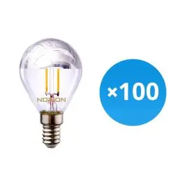 Laatste Versie Voordeelpak 100x Noxion Lucent LED E14 Kogel Filament Spiegel 4.5W 400lm - 827 Zeer Warm Wit - Vervangt 40W
