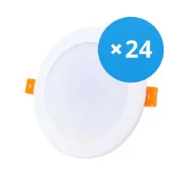 Goedkoop Voordeelpak 24x Bright Choice LED Downlight 18W 1620lm 120D - 840 Koel Wit | Zaagmaat 175mm - Vervangt 2x18W
