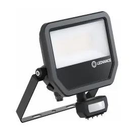 Actieprijs Ledvance LED Floodlight Aluminium Zwart 41W 5500lm 100D - 830 Warm Wit | IP65 - Bewegings- En Lichtsensor - Symmetrisch