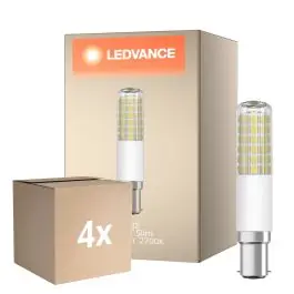 Voordeelpak 4x Ledvance Special T Slim LED B15d Buis one-handed Helder 8W 1055lm - 827 Zeer Warm Wit | Dimbaar - Vervangt 75W Must-Have