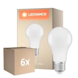 Voordeelpak 6x Ledvance Classic LED E27 Peer Mat 8.8W 806lm - 827 Zeer Warm Wit | Dimbaar - Vervangt 60W Speciale Aanbieding