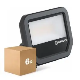 Voordeelpak 6x Ledvance LED Floodlight Aluminium Zwart 17W 2200lm 100D - 830 Warm Wit | IP66 - Symmetrisch Koop Online