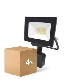 Exclusieve Aanbieding Voordeelpak 4x Noxion LED Floodlight Beamy G3 20W 2200lm 100D - 830 Warm Wit | IP44 - Bewegings- en Lichtsensor - Symmetrisch