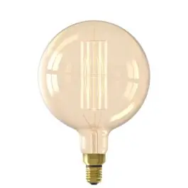 Calex XXL Mega Hoge lumen Goud Globe LED E27 G125 Filament 3W 250lm- 821 Zeer Warm Wit | Dimbaar Favoriet