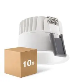 Rechtstreeks Van De Fabrikant Voordeelpak 10x Ledvance LED Spot Donkerlight Aluminium Wit 8W 680lm 36D - 930 Warm Wit | Zaagmaat 68mm - IP44 - Beste Kleurweergave - Dimbaar