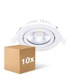 Dagaanbieding Voordeelpak 10x Noxion LED Kantelbaar Slim Spot Wit 6W 550lm - 930 Warm Wit | Zaagmaat 75mm - IP54 - Beste Kleurweergave