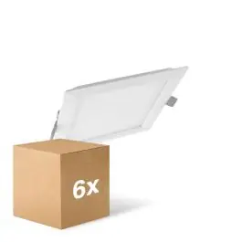 Voordeelpak 6x Ledvance LED Downlight Slim Vierkant SQ210 18W 1530lm 120D - 840 Koel Wit Op = Op