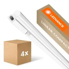 Voordeelpak 4x Ledvance LED Montagebalk Linear Compact Schakelaar 8W 800lm - 840 Koel Wit | 60cm Op = Op