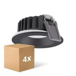 Finale Uitverkoop Voordeelpak 4x Ledvance LED Spot Air Fix Aluminium Zwart 6W 510lm 36D - 930 Warm Wit | Zaagmaat 68mm - IP65 - Beste Kleurweergave - Dimbaar