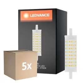 Voordeelpak 5x Ledvance Performance LED R7s Dubbel Ended 118mm Helder 15W 2000lm - 827 Zeer Warm Wit | Vervangt 125W Lage Kosten