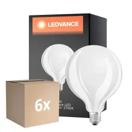 Voordeelpak 6x Ledvance Classic LED E27 Globe Filament Mat 7.5W 1055lm - 827 Zeer Warm Wit | Dimbaar - Vervangt 75W Hoge Kwaliteit