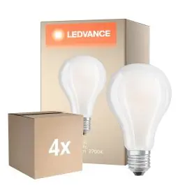 Voordeelprijs Voordeelpak 4x Ledvance Classic LED E27 Peer Filament Mat 24W 3452lm - 827 Zeer Warm Wit | Vervangt 200W