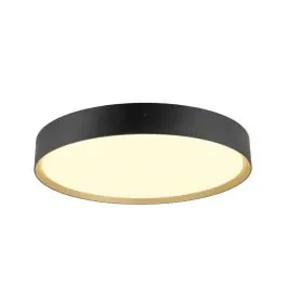 Beste Prijs SLV Decona 42 Plafondlamp Aluminium Zwart Goud Rond 23W 2680lm - 930-940 CCT | IP44 - Beste Kleurweergave - Dimbaar