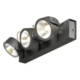 Beste Prijs SLV Kalu Triple Wand en Plafondlamp Aluminium Zwart 47W 3400lm - 830 Warm Wit | Dimbaar
