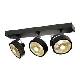 Bestseller SLV Kalu Spot Aluminium Zwart | Geschikt voor 3x GU10 (AR111)