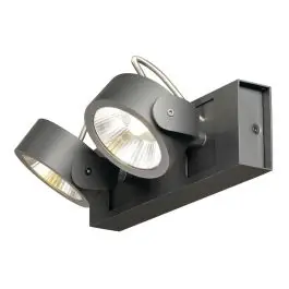 Dagaanbieding SLV Kalu Dubbel Wand en Plafondlamp Aluminium Zwart 31W 2000lm - 830 Warm Wit | Dimbaar