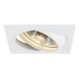 Direct Beschikbaar SLV New Tria 1 Spot Aluminium Wit Vierkant | Zaagmaat 150mm - Geschikt voor 1x GU10 (AR111)