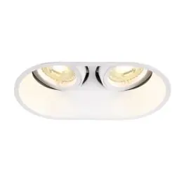 Express Levering SLV Horn Dubbel Spot Aluminium Wit | Geschikt voor 2x GU10
