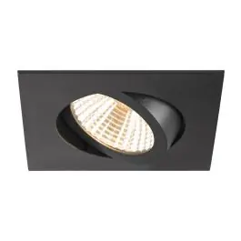 Direct Beschikbaar SLV New Tria 68 Spot Aluminium Zwart Vierkant 8.3W 705lm 38D - 927 Zeer Warm Wit | Zaagmaat 68mm - Beste Kleurweergave - Dimbaar