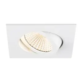 Bestseller SLV New Tria 68 Spot Aluminium Wit Vierkant 8.3W 705lm 60D - 927 Zeer Warm Wit | Zaagmaat 68mm - Beste Kleurweergave - Dimbaar