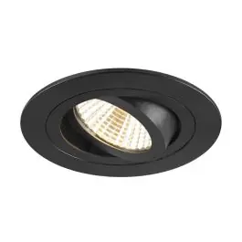 Direct Beschikbaar SLV New Tria 75 Spot Aluminium Zwart Rond 8.3W 750lm 38D - 930 Warm Wit | Zaagmaat 75mm - Beste Kleurweergave - Dimbaar