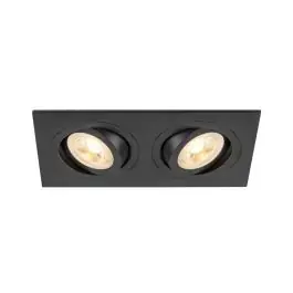 Actieprijs SLV New Tria 155 Spot Aluminium Zwart Vierkant | Geschikt voor 2x GU10