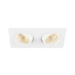 Exclusieve Aanbieding SLV New Tria 155 Spot Aluminium Wit Vierkant 13.6W 610lm 38D - 927 Zeer Warm Wit | Beste Kleurweergave - Dimbaar